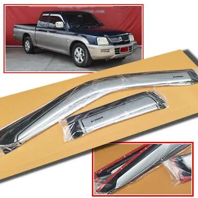 Rain Visor Weather Wind Shield Silver For Mitsubishi L200 Pickup 1996-2004 CAB • $83.66