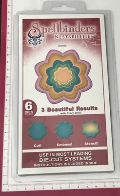 $12.75 • Buy Spellbinders Nestabilities ~ Dahlia ~ 6 Dies ~ S4-191 ~ Sizzix Compatible