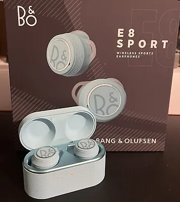 B&O Headphones E8 Sport Earbuds Tiffany Blue High Quality Wireless Earphones New • £108