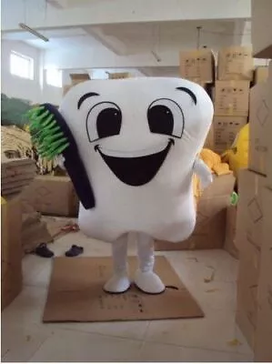 Adult Tooth Mascot Costume Halloween Christmas Dress Full Body Props Outfit • $176.91