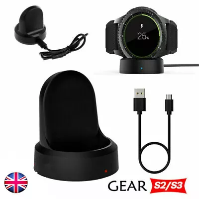 Wireless Smart Watch Charging Dock For Samsung Galaxy Gear S2 S3 Watch Charger • £8.98