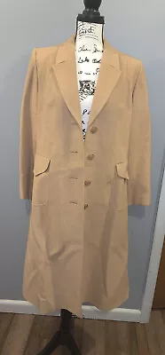 $99 • Buy Vintage Fleurette 100% Camel Hair Coat Single Breasted Button Down Jacket Medium