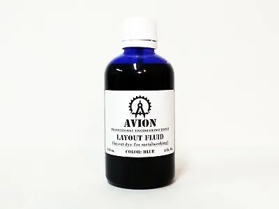 Engineers Layout Fluid Marking Dye For Steel Blue 4 Oz Brush In Cap • $25