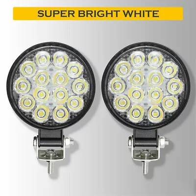 Pair 4Inch Led Driving Lights Round Work Spot Flood Work Driving Lamp Offroad • $12.86