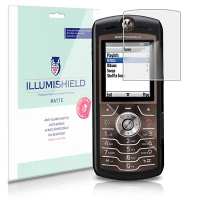 ILLumiShield Matte Screen Protector W Anti-Glare/Print 3x For Motorola SLVR L7 • $10.95