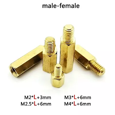 £1.79 • Buy 10pc M2M2.5M3M4 Solid Brass Copper Hex Standoff Hexagon Spacer Screw Nut For PCB