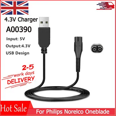 4.3V A00390 Charger Power Cable For Philips Norelco Oneblade RQ330.S300.QP2520 • £4.75