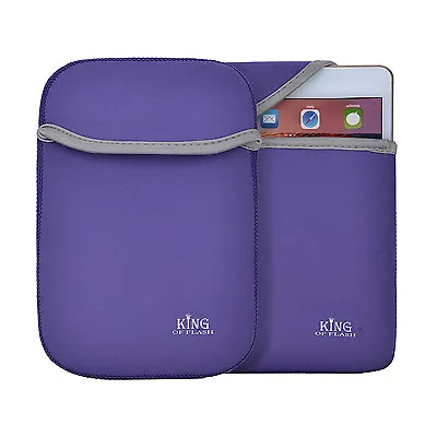 7  Purple Soft Cover Case Neoprene Sleeve For Tablet Netbooks DVD Player Kindle • £2.90