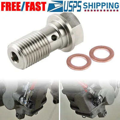 2 Packs M10x1.0 Race Drilled Head  Banjo Bolt For Brembo Brake Calipers US • $8.66