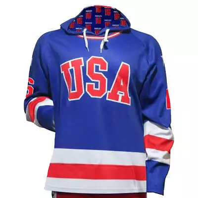 Mark Pavelich USA Hockey Miracle On Ice 1980 Official Hoodie Youth XL • $34.95