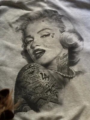 $65 • Buy Rebel Eight Mike Giant Tattoo’d Marilyn Monroe Medium Hoody Sweatshirt
