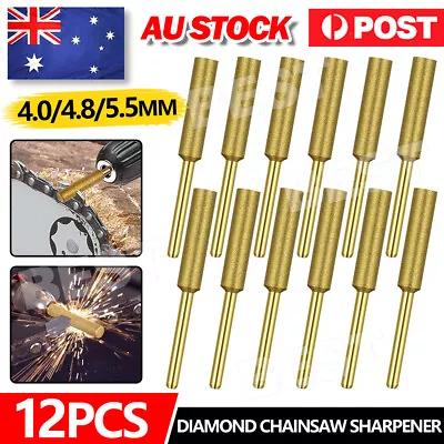 12pcs Diamond Chainsaw Sharpener Burr Grinder Chain Saw Drill Bits For Dremel • $7.95