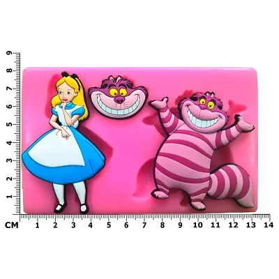 £9.95 • Buy Alice In Wonderland & Cheshire Cat Silicone Mould By Fairie Blessings