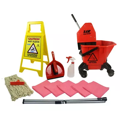 SYR TC20 20 Litre Mop Bucket Floor Cleaning Starter Kit - Red • £83.95