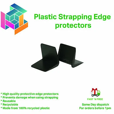 PLASTIC STRAPPING EDGE PROTECTORS Protects Pallet Corners Banding Strapping • £12