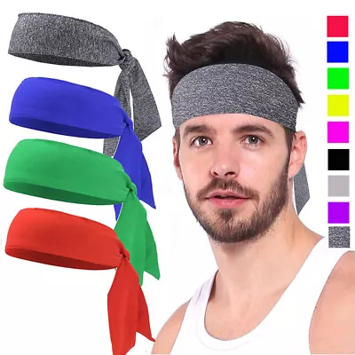 Head Tie Hair Back Band Sports Headband Men Women Bandana Wrap Sweatband • $4.94
