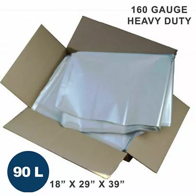 £2.49 • Buy Clear Refuse Sacks 160G Bin Liners Rubbish Scrap Waste Recycling Bags 18x29x39 
