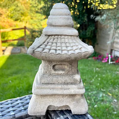 Japanese Pagoda Garden Ornament Antique Grey Zen Asian Buddhist Lawn Sculpture A • £22.99