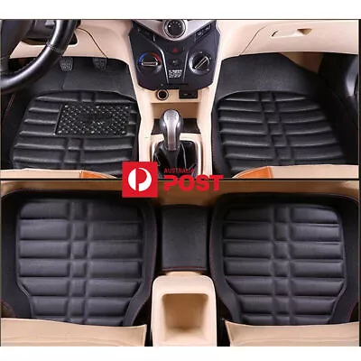 5Pcs Black Universal Car Floor Mats Front Rear Liner Set Car Accessories AU Ship • $39.28