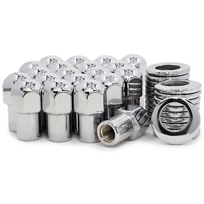 20 Lug Nuts 1/2-20 Chrome Dome Top Mag .75 Shank Cragar Offset Washers • $29.25