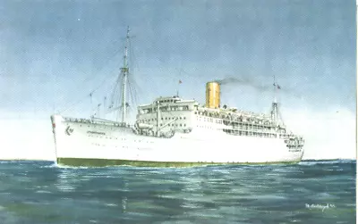 1950s Postcard P & O Liner SS STRATHNAVER By R G Lloyd • £1.50