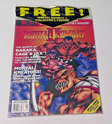 1993 Mortal Kombat Ii Magazine #1 Sealed With Poster • $75