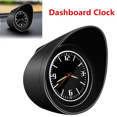 Durable Black Car Truck Luminous Backlight Interior Dashboard Clock Glass Mirror • $21.90