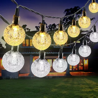 21FT Outdoor String Lights 30 LED Solar Bulb Patio Party Yard Garden Wedding  • $9.86