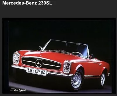 Mercedes Benz  230SL Stunning ! Staud Of Germany Original Car Poster! Own It! • $34.95