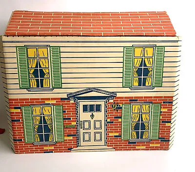 Marx Blondie & Dagwood Flip Open Cardboard Dollhouse Partial Furniture 1960's • $75