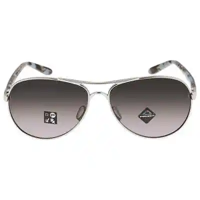 Oakley Feedback Prizm Grey Gradient Pilot Ladies Sunglasses OO4079 407940 59 • $124.29