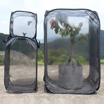 $19.70 • Buy Foldable Insect Butterfly Habitat Mesh Cage Housing Enclosure Terrarium Black AU