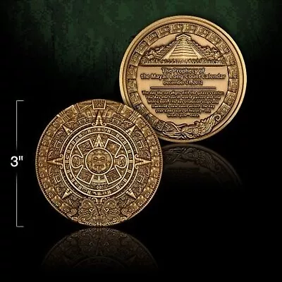 3  2012 Mayan Prophecy Calendar  Medallion Challenge Coin • $49.99