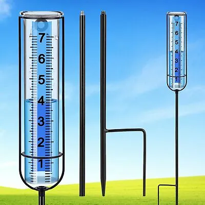 Rain Gauge Detachable Freeze Proof Glass Rain Gauge Measuring Meter Outdoor UK • £11.44