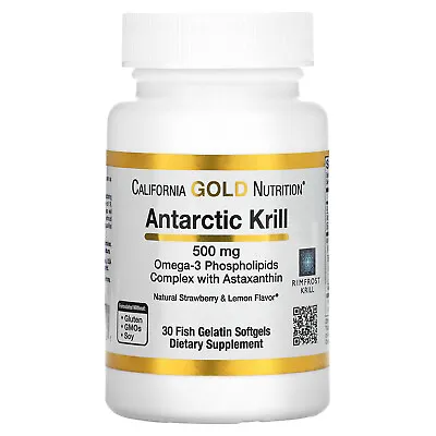 $10.78 • Buy Antarctic Krill Oil, Omega-3 Phospholipids Complex With Astaxanthin, Natural