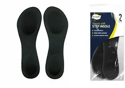 Luxury Soft Step Insoles 2 Pack Padded Shoe Inner Soles Adults Men Ladies Insole • £3.49