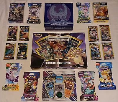 LIMITED TIME SALE Pokemon Kangaskhan GX Box W/ ETB & 2 Hanger Boxes + Team Up & • $489