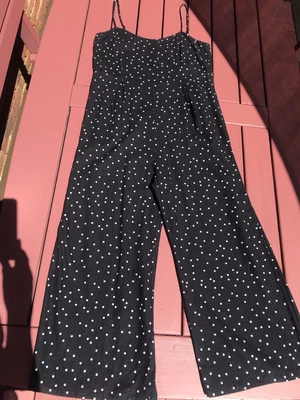 $19.50 • Buy ROXY  Strappy Jumpsuit Size S, Fits 10-14 Black With Grey Spots