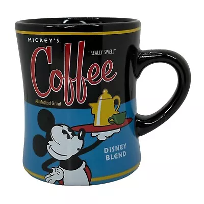 Disney Parks Mickey's  Really Swell Blend  Coffee Ceramic Diner Mug Cup 16 Oz • $12.95
