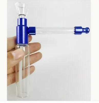 Portable Mini Small Glass Smoking Tobacco Pipe Water Bong Hookah Shisha Pipes • $9.99