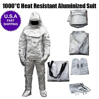 $129 • Buy L Size 1000°C Thermal Radiation Heat Resistant Aluminized Suit Fireproof Cloth