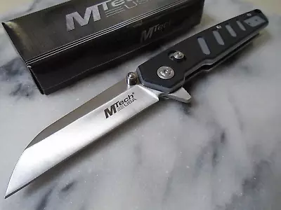 Mtech Ball Bearing Open Wharncliffe Pocket Knife Axis Lock Ambidextrous 1193BGY • $19.75