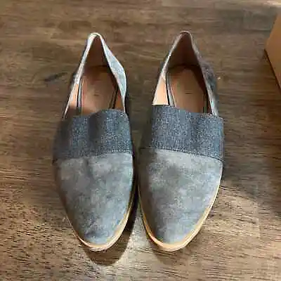 Ed By Ellen Degeneres Shoes Grey Suede Flats Slip On Shoes Size 9.5 • $28.35