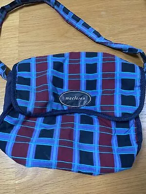 £8 • Buy Dolls Pram Bag Maclaren Blue Check Red Childrens 