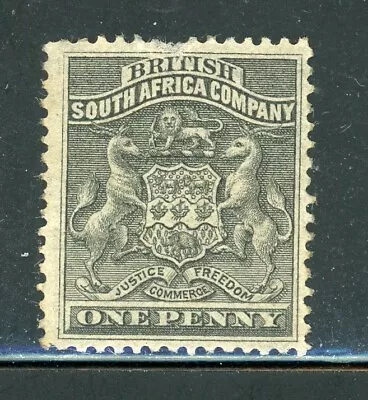 RHODESIA 2 SG1 MH 1892-93 1/2p Blk Coat Of Arms CV$19 • $12.21