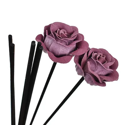 $3.07 • Buy 8Pcs Purple Rose Flower Reed Diffuser Fragrance Sticks Replacement Fragrances
