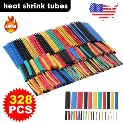 328pc Assorted Heat Shrink Cable Wire Tubing Tube Sleeve Kit Car Electrical Wrap • $4.65