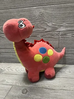 Pink Dinosaur Plush Stuffed Animal 14” Lissidoll Soft Dino Plushie • $12.99