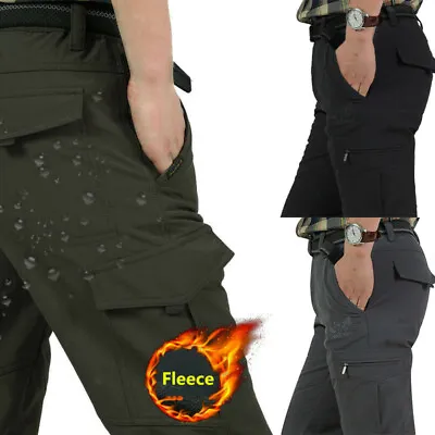 Men's Waterproof Tactical Trousers Hiking Outdoor Fishing Walking Combat Pants • £11.99