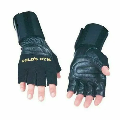 £7.15 • Buy Gold Gym LEATHER WRIST RAP SUPPORT WEIGHT LIFTING GLOVES EXERCISE TRAININ JASSY